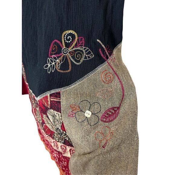 Vintage Koret Elastic Waist Boho Floral Maxi Skirt Women’s Size 16W - Picture 4 of 9